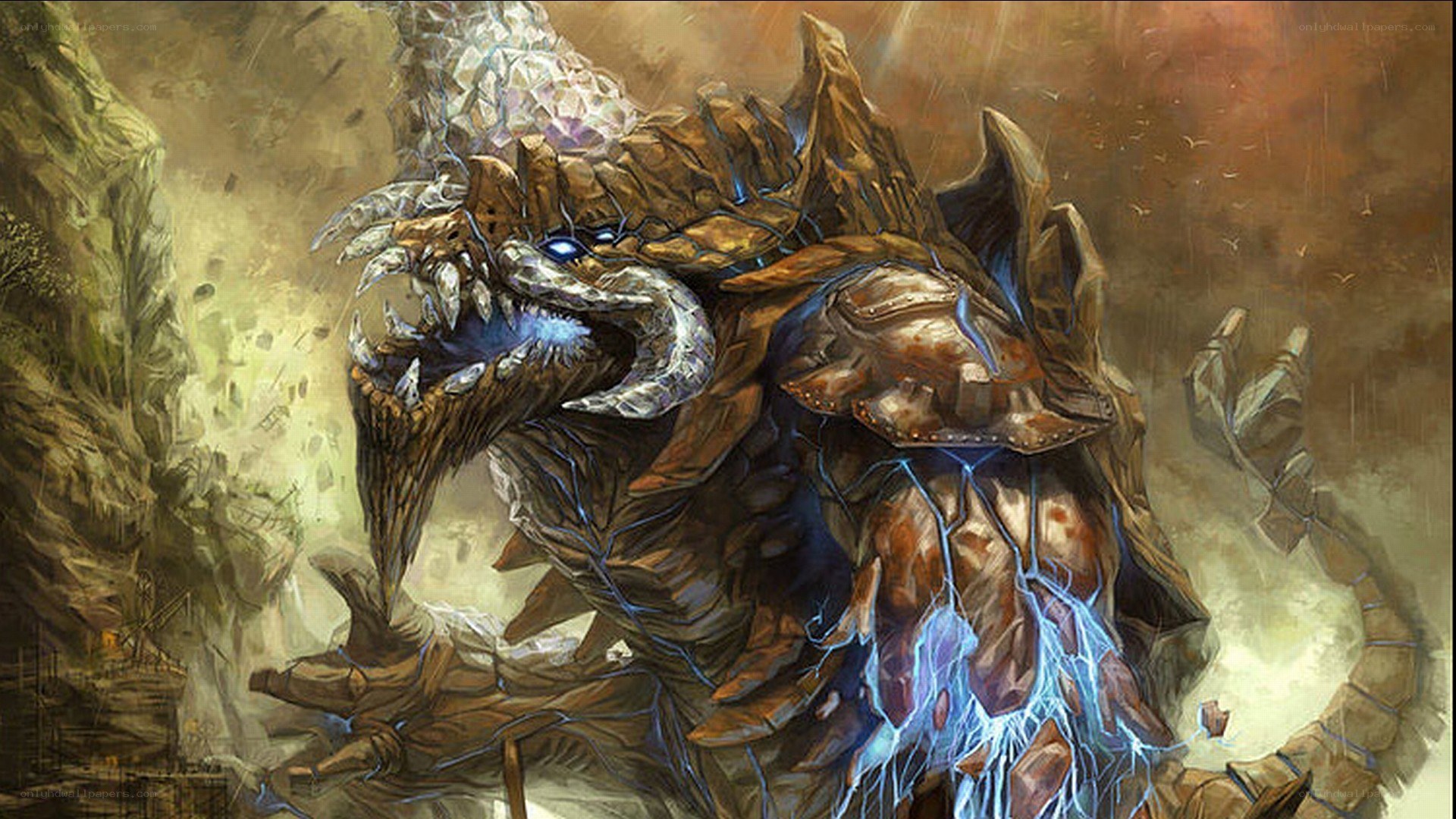 dragon monster with lightning