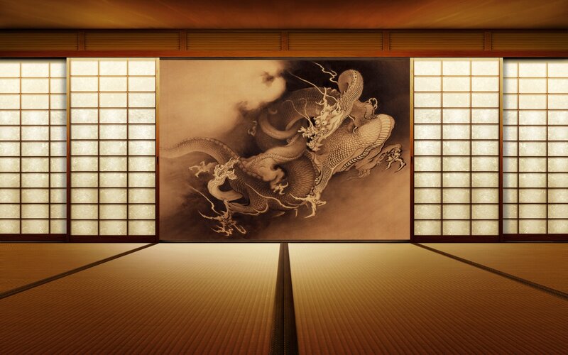 Dragon Mural in Room