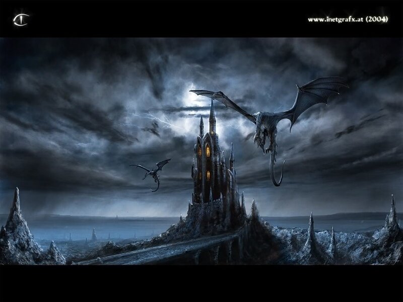 Dragon Near Castle