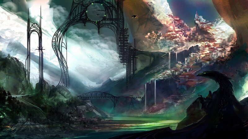 Dragon Near City