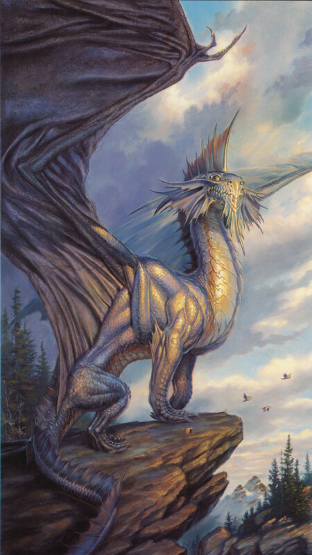 dragon on a cliff