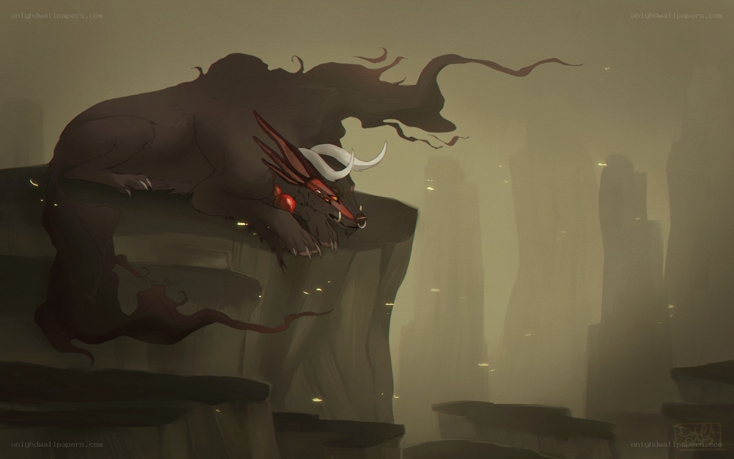 dragon on a cliff edge