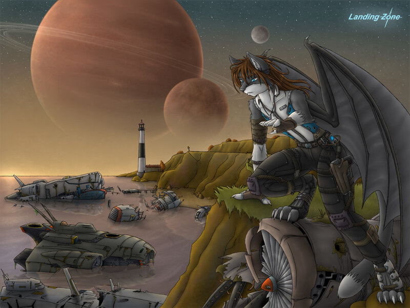dragon on a crashed ship