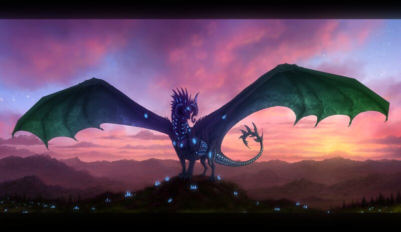 Dragon on a Hill — Purple