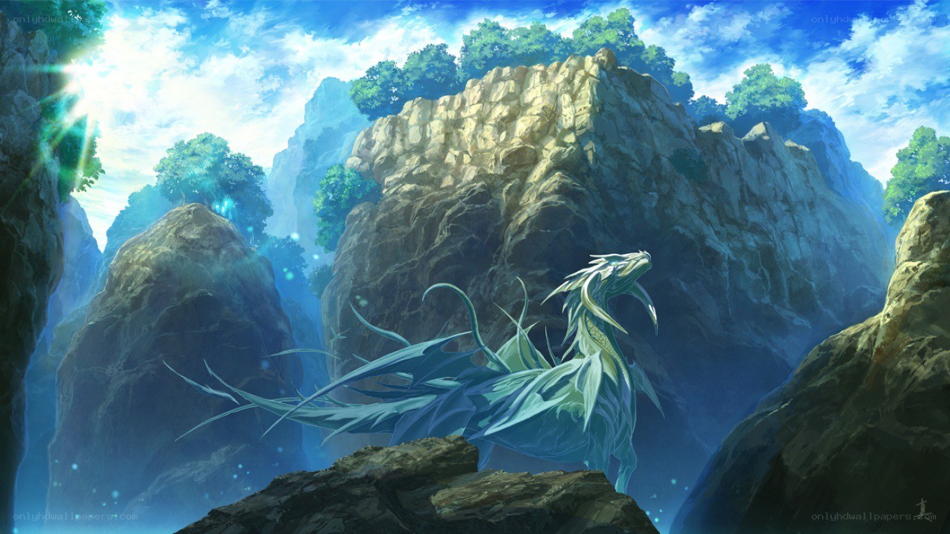 dragon on a mountain peak