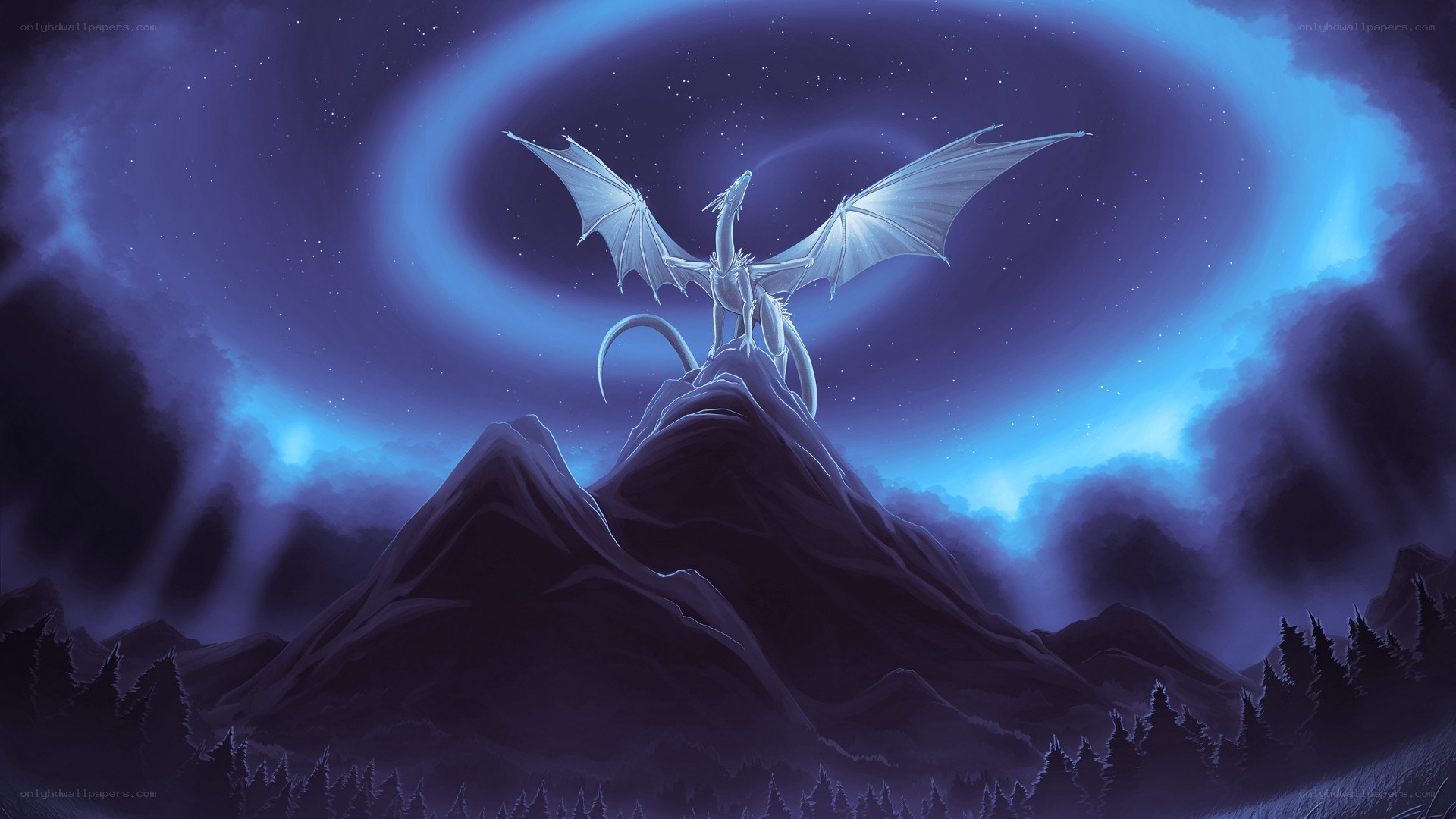 dragon on a mountain peak