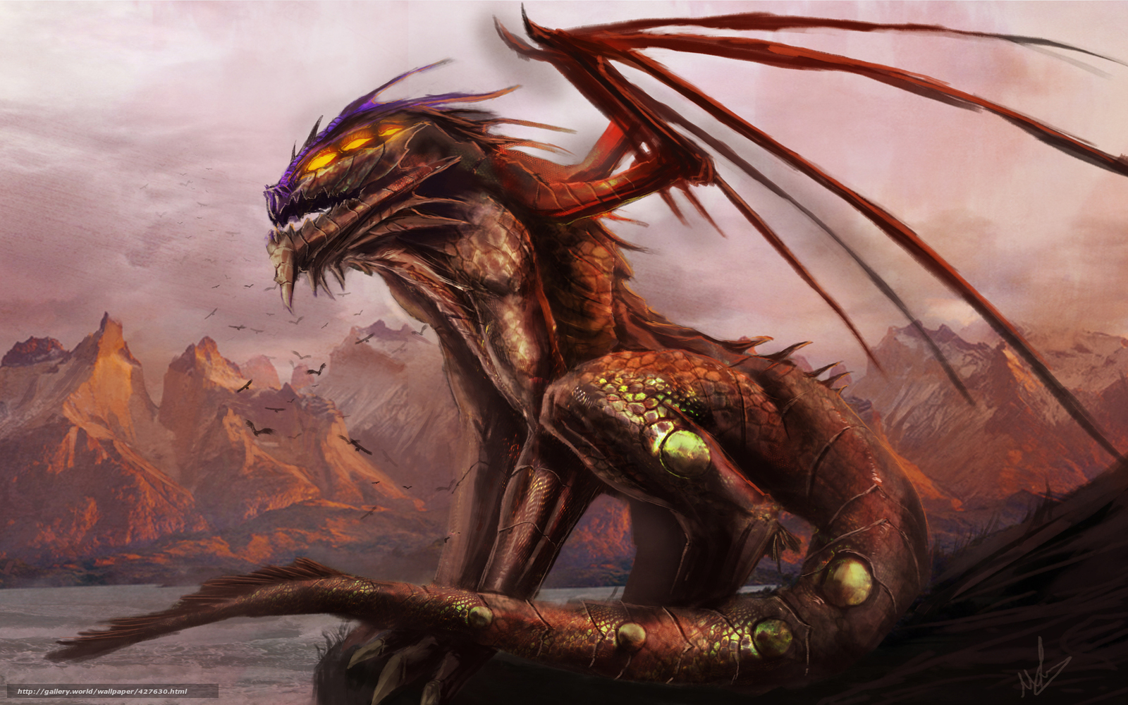dragon on a mountain peak