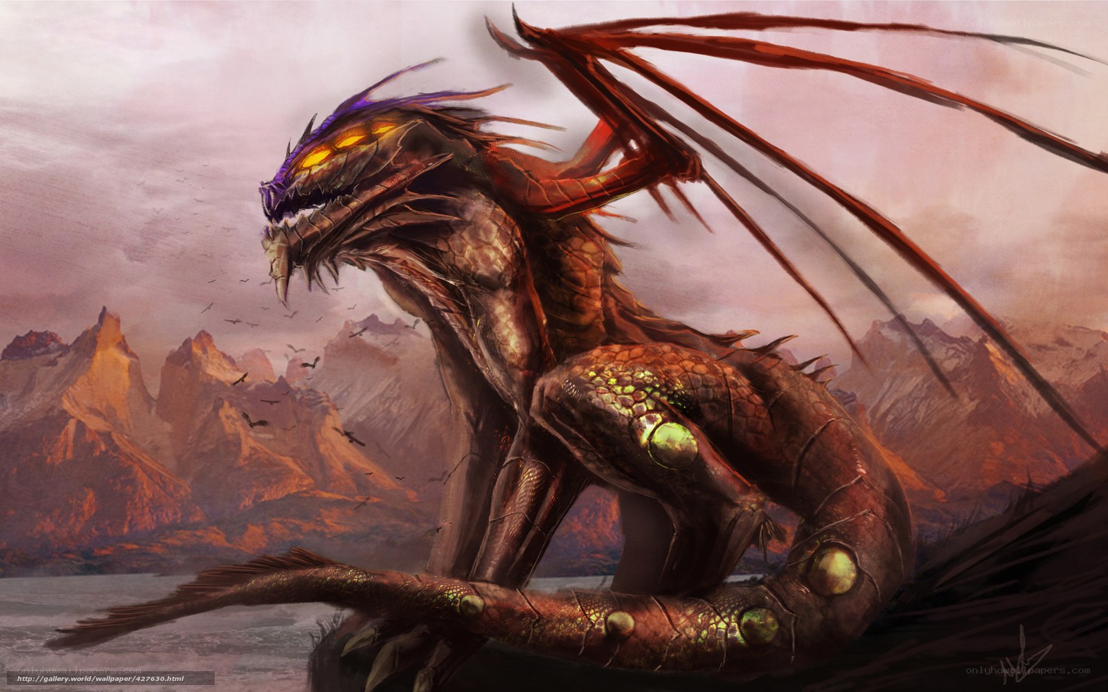 dragon on a mountain peak