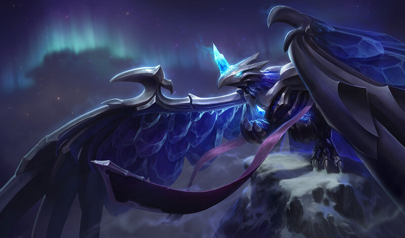 Dragon on a Rock — Blue