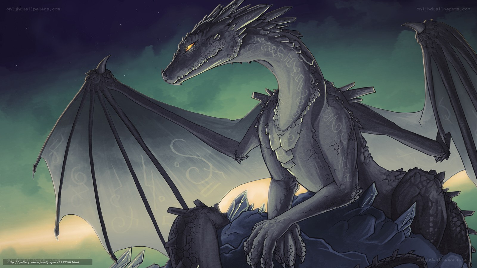 dragon on a rocky outcrop