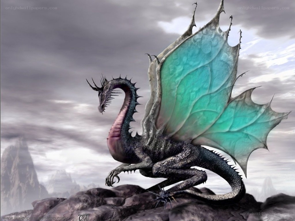 dragon on a rocky peak