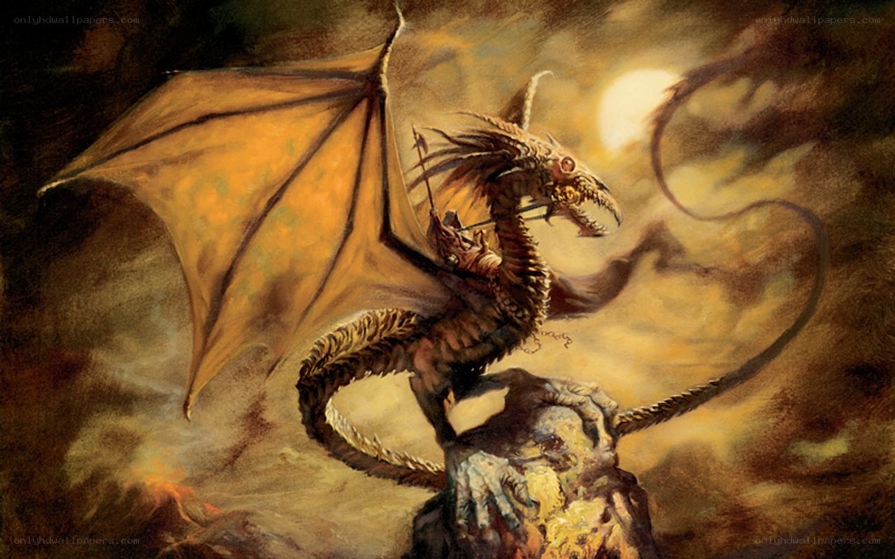 dragon on a rocky peak