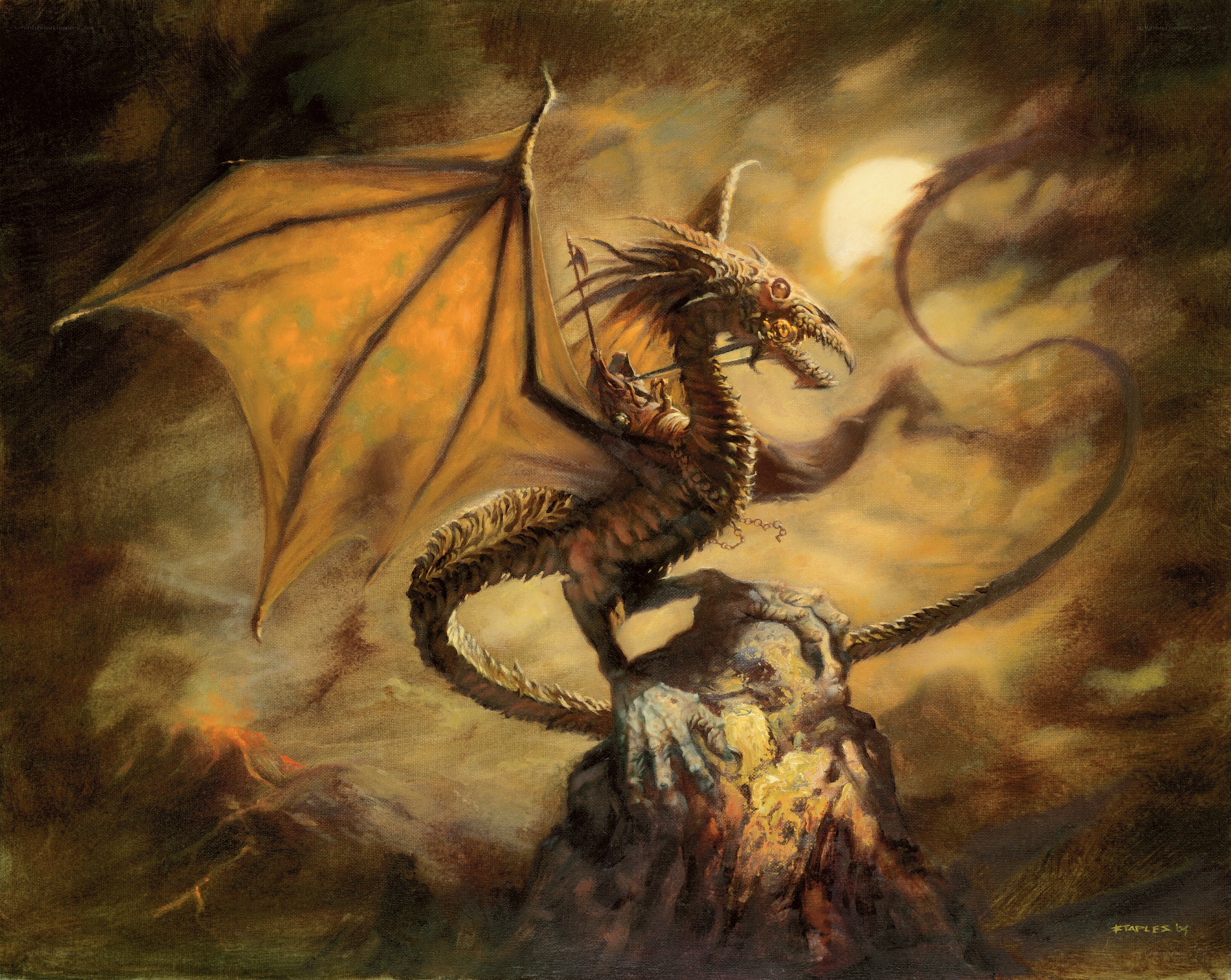 Dragon on a rocky peak