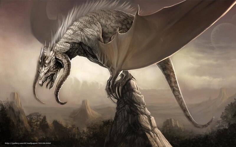 dragon on a rocky peak