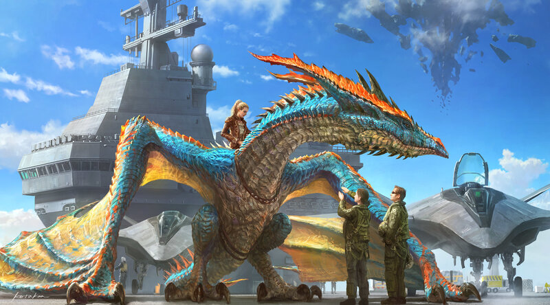 Dragon on Aircraft Carrier