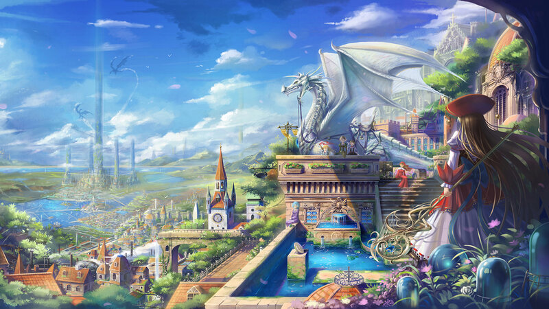 Dragon on City Balcony