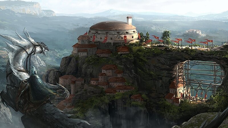 Dragon on Cliff