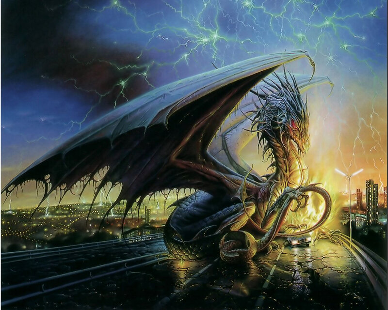 Dragon on Highway