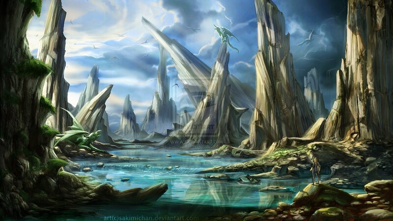 Dragon on Rock Formation