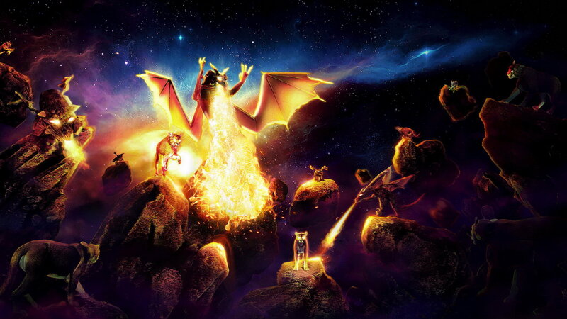 Dragon on Rocky Peak — Purple, Dramatic