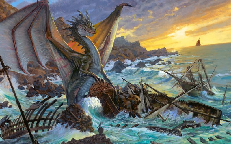 Dragon on Shipwreck