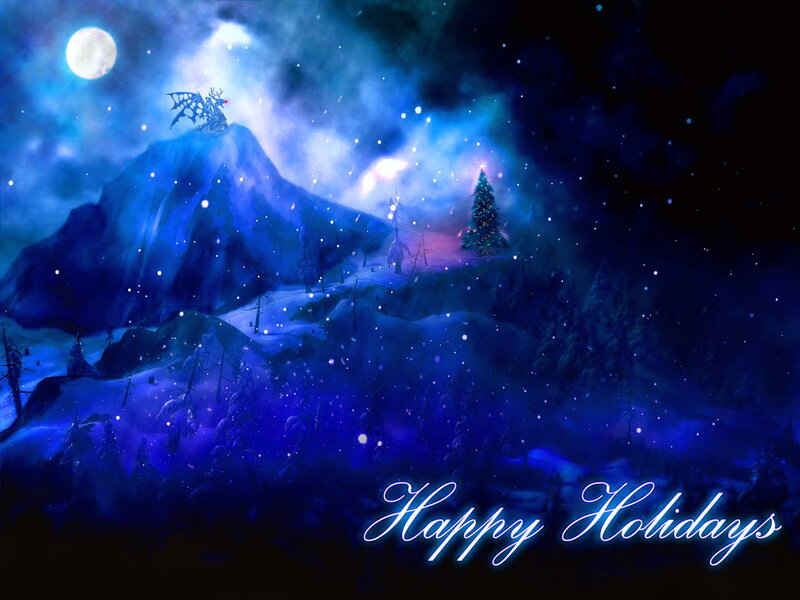 Dragon on Snowy Mountain — Blue, Magical