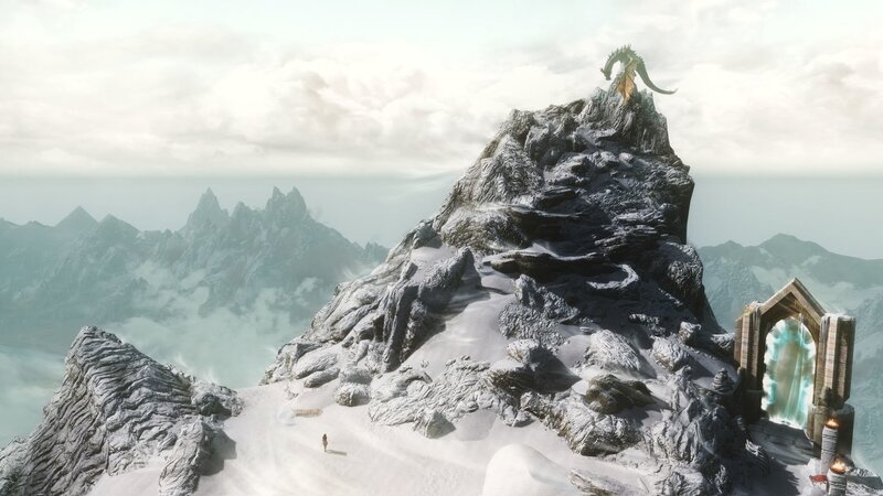 Dragon on Snowy Mountain — White