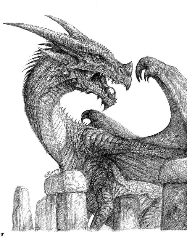 Dragon on Stone Throne