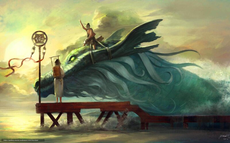 Dragon on the dock