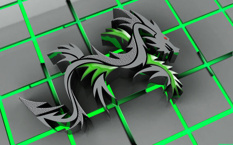Dragon on Tiled Surface