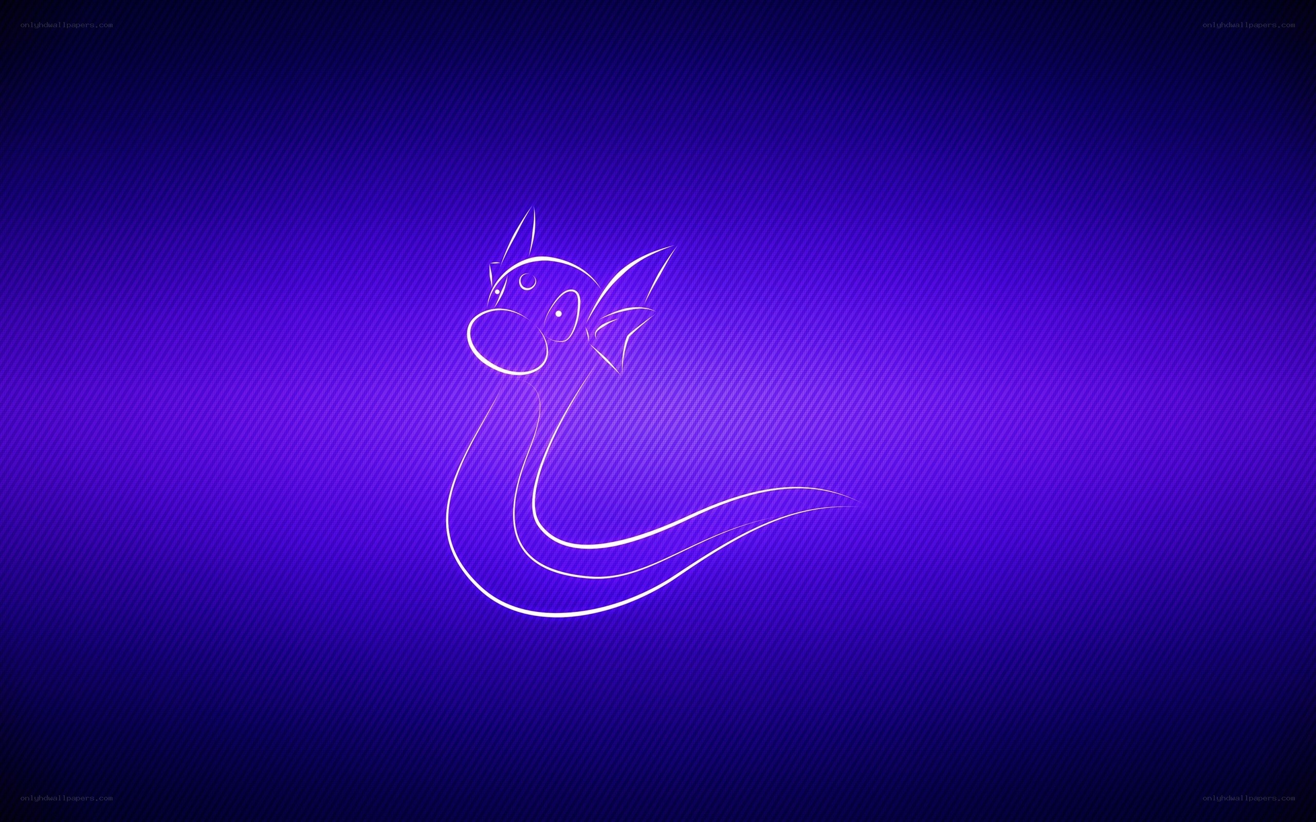 Dragon outline on purple background