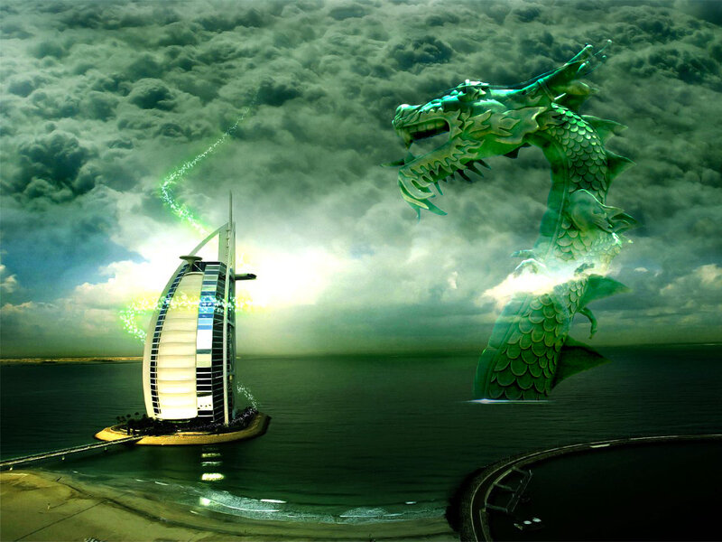 Dragon over Burj Al Arab