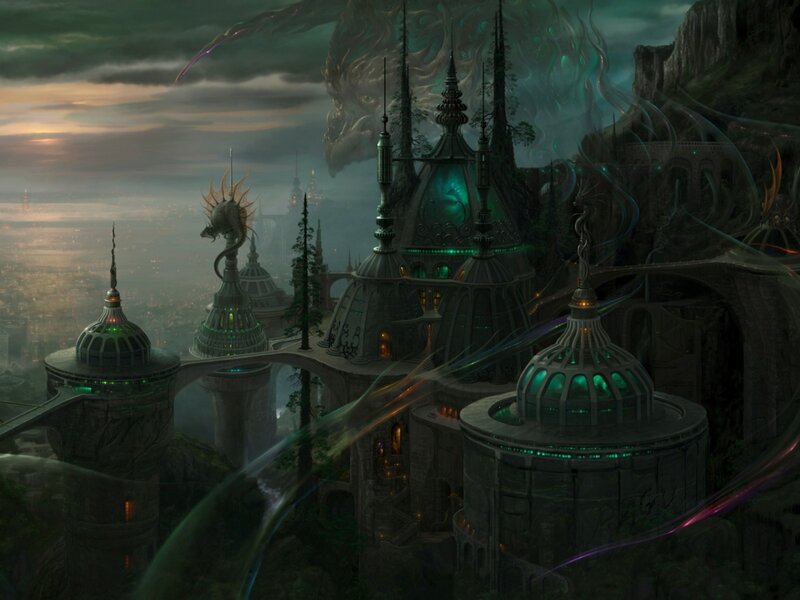 Dragon over Castle