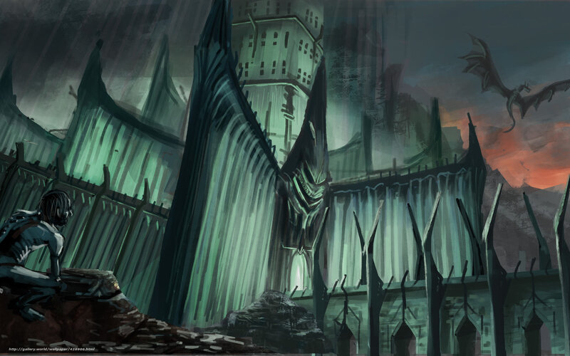 dragon over dark castle