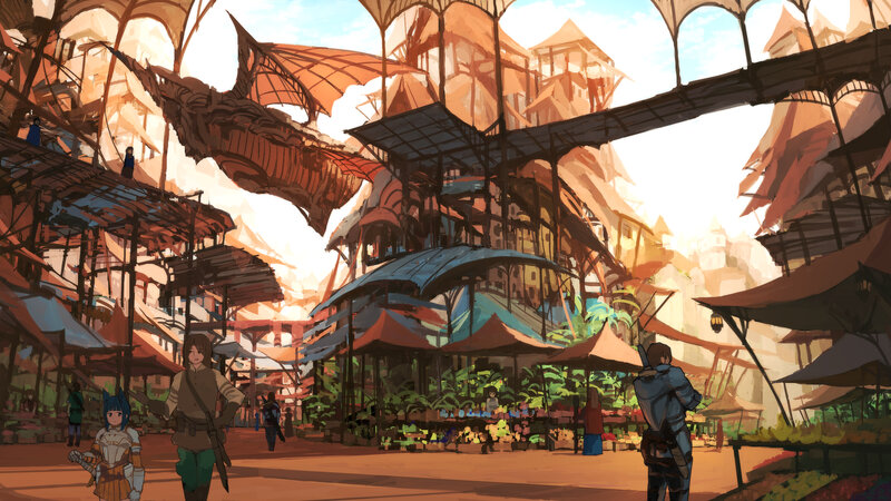 Dragon over Market