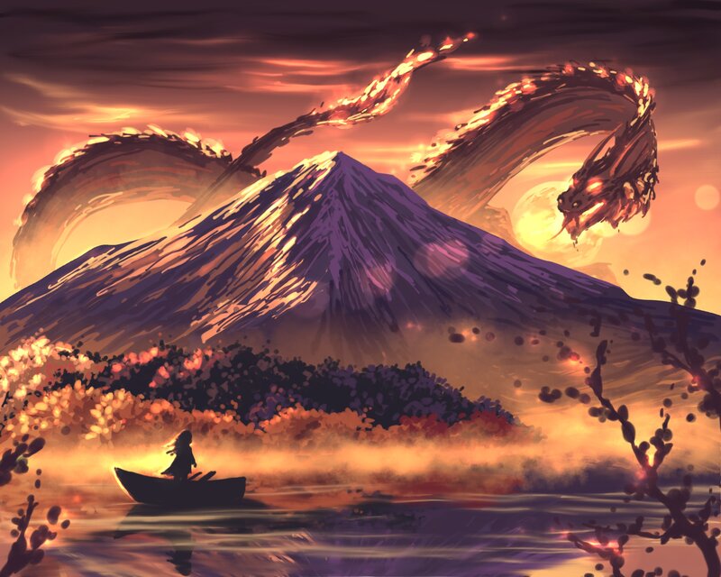 Dragon over Mountain