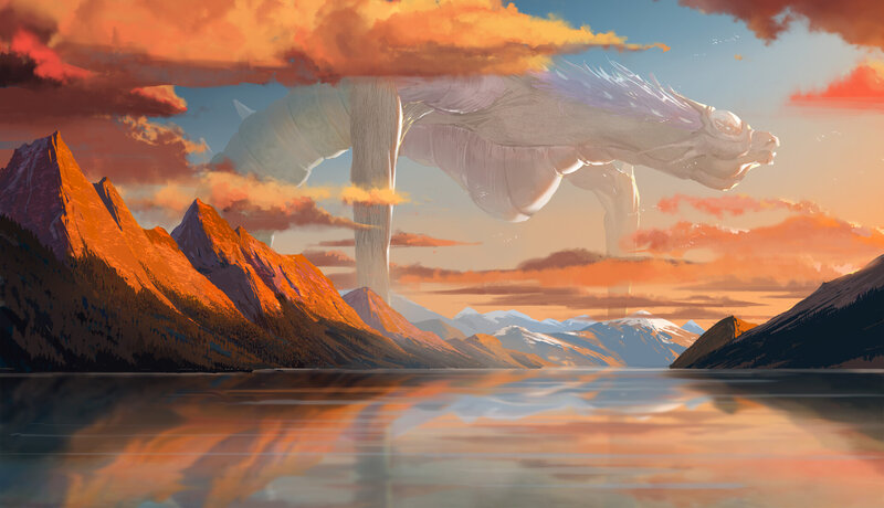 Dragon over Mountains