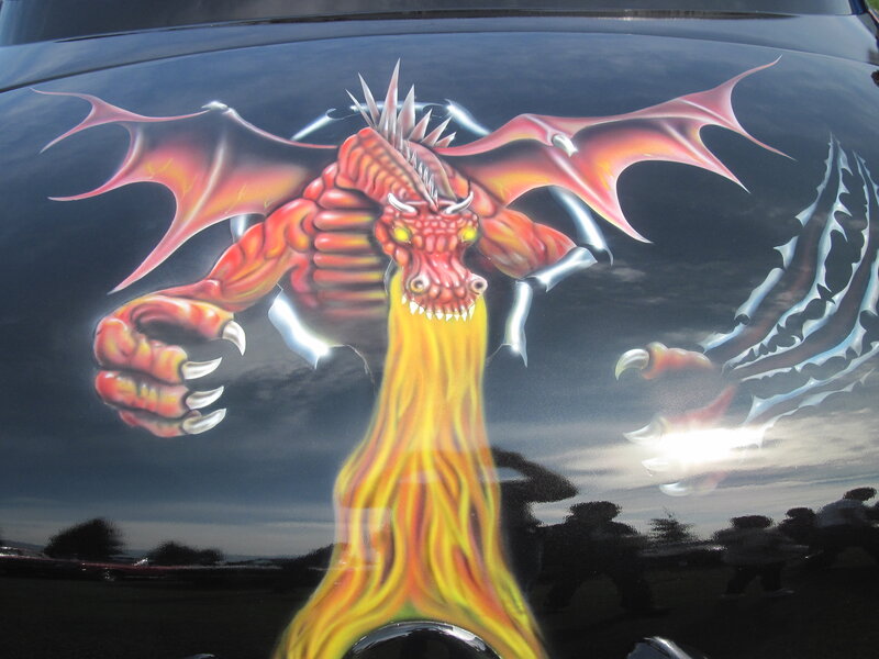 Dragon Painted on Car