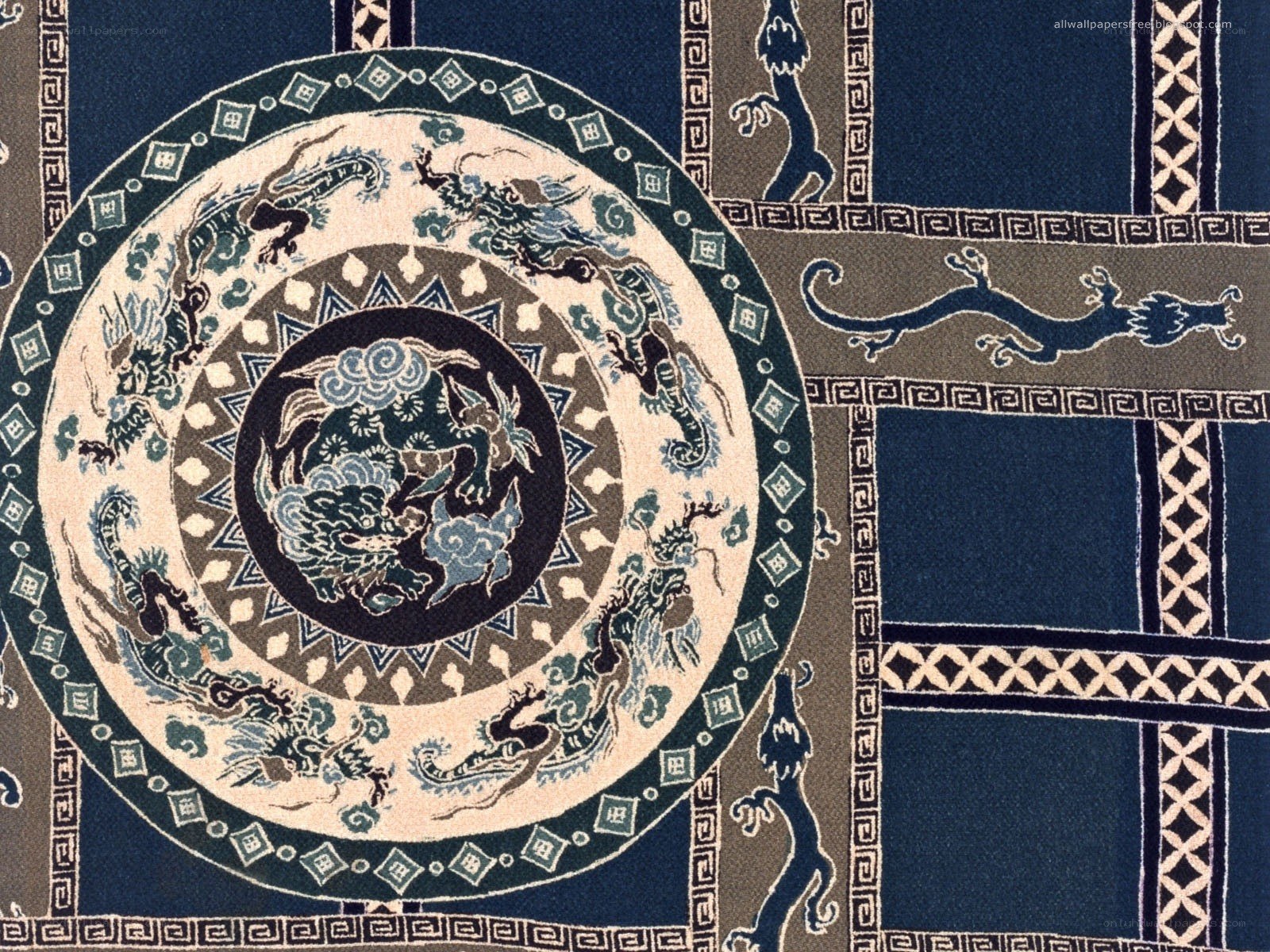 dragon pattern textile design