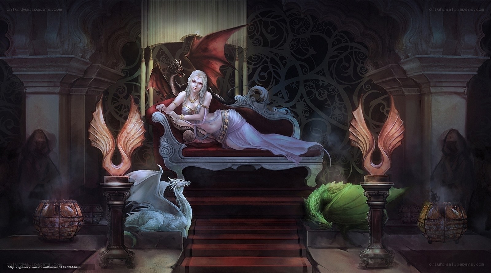 Dragon Queen on a Throne