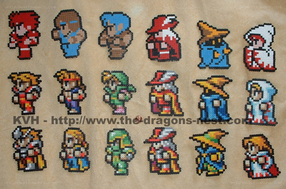 Dragon Quest character perler beads