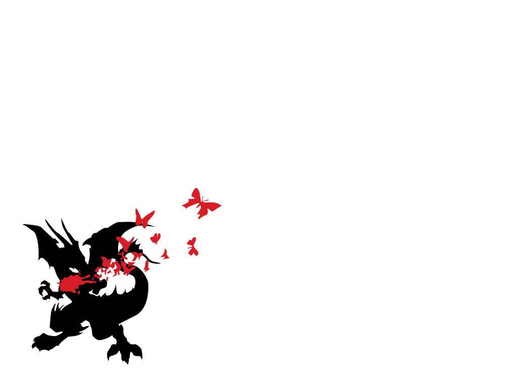 dragon releasing butterflies