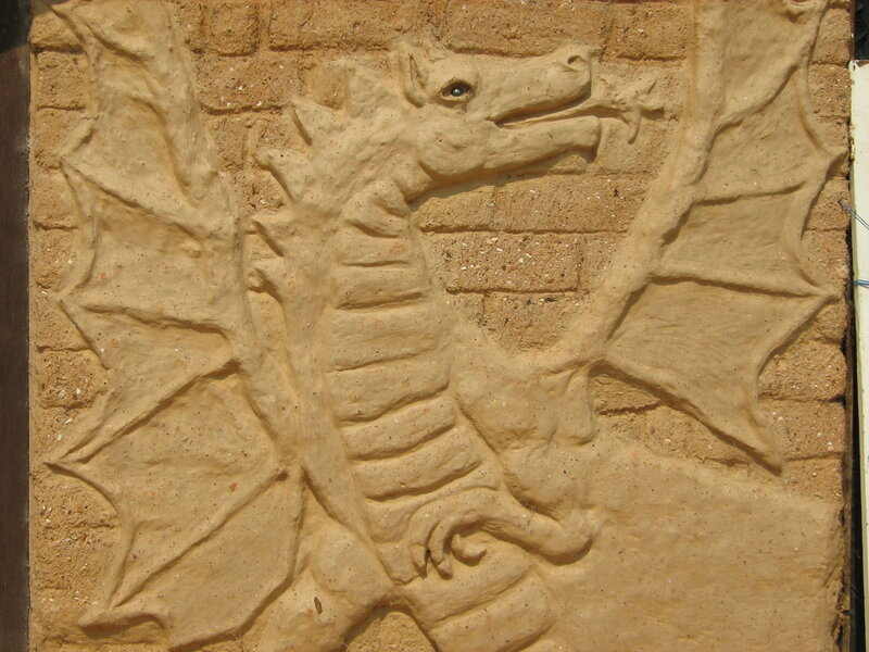 dragon relief sculpture