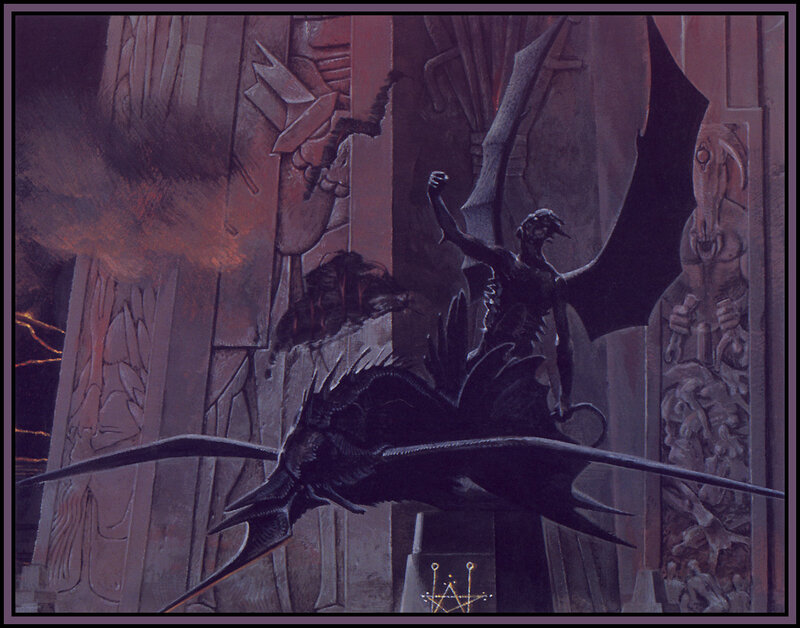 dragon rider in ancient temple