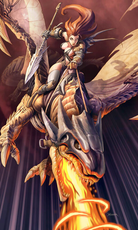 dragon rider in battle