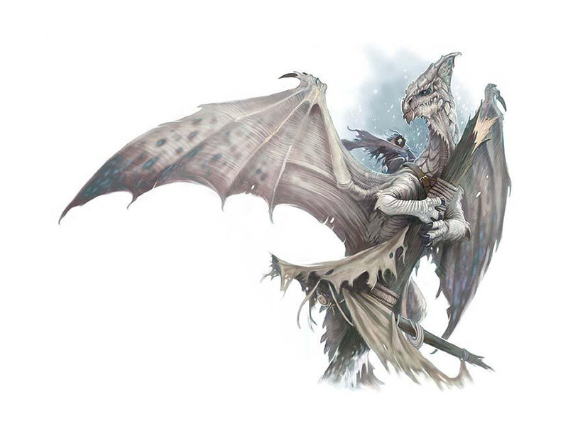 Dragon Rider in Flight — Gray