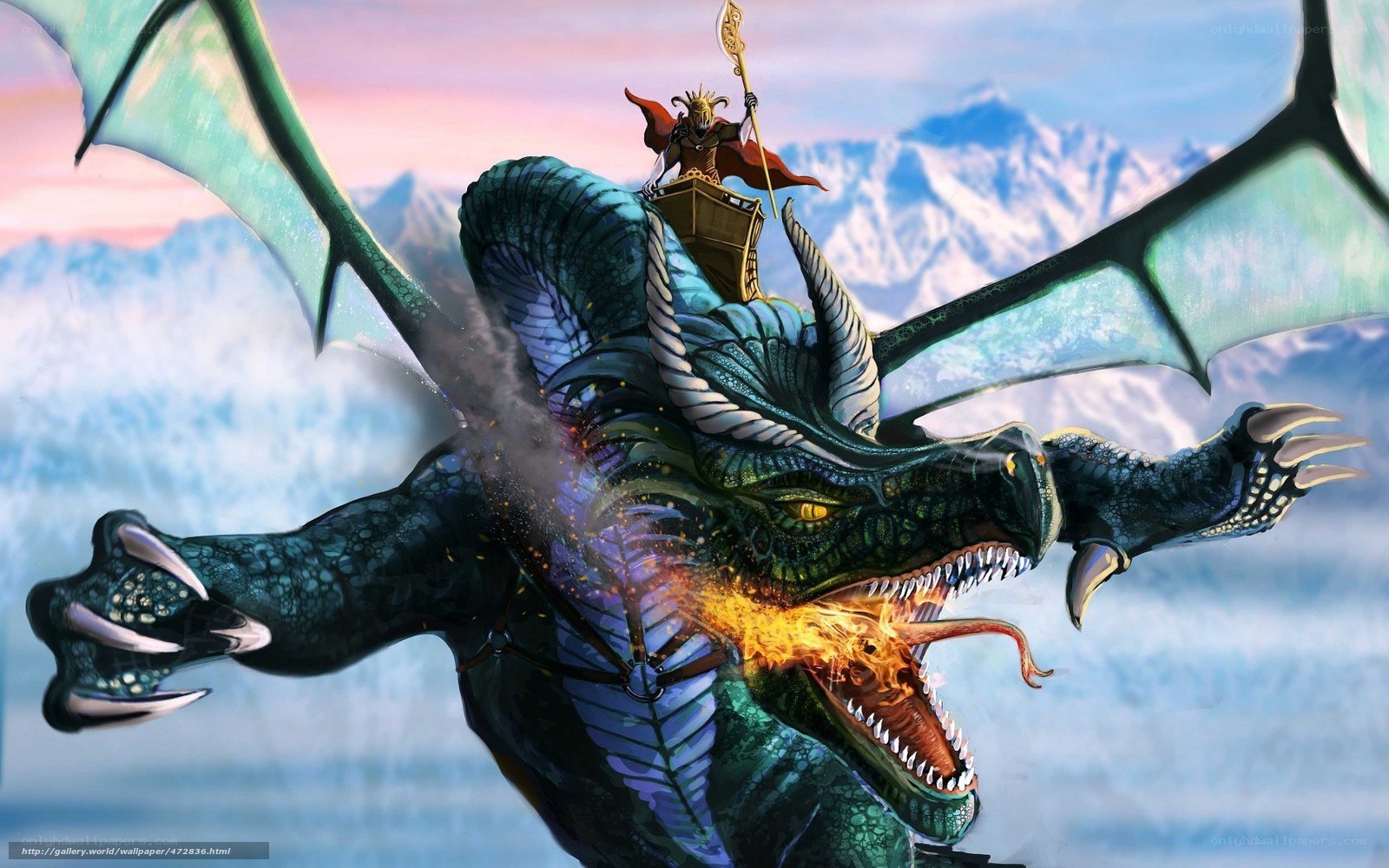 dragon rider in flight