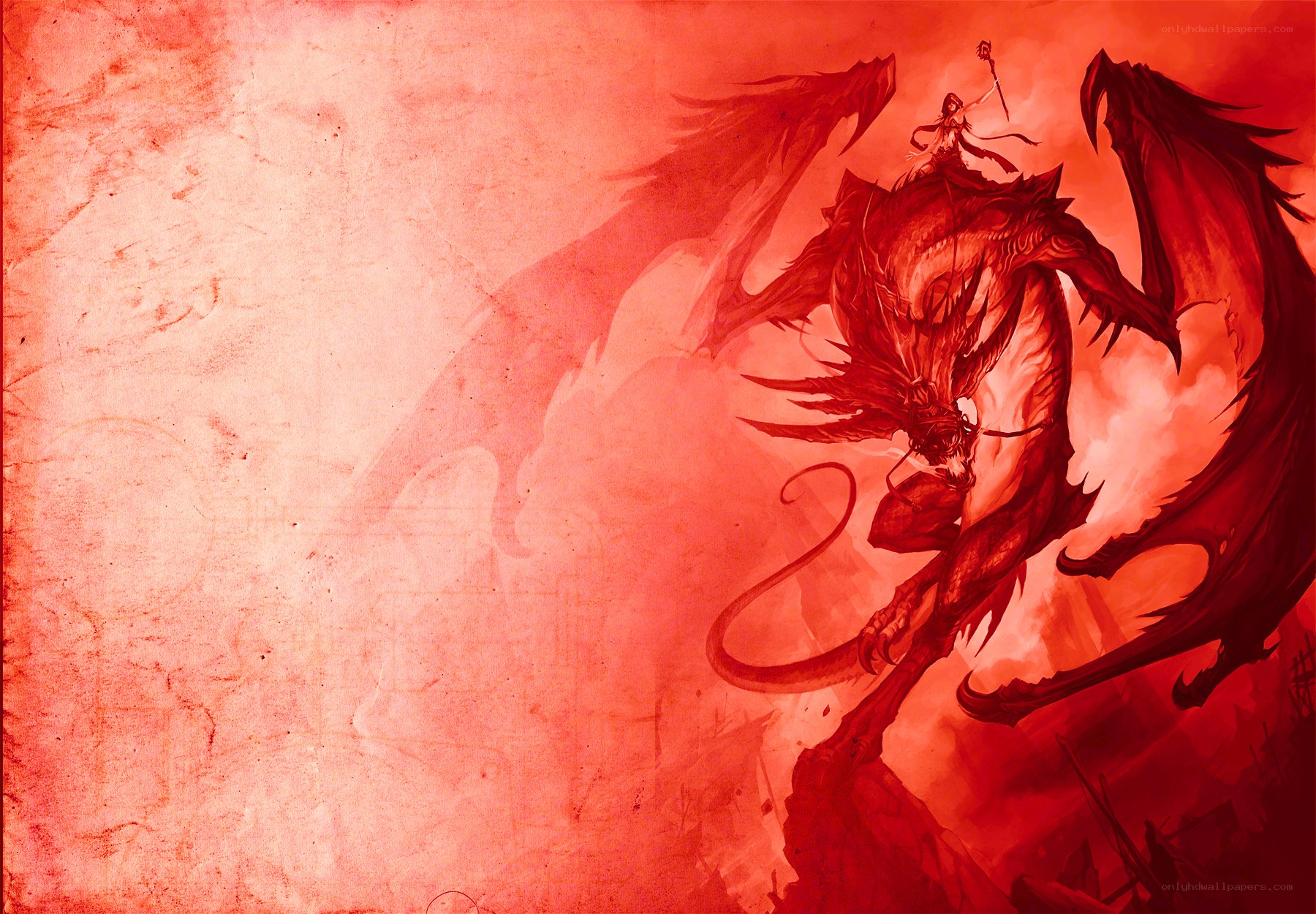 dragon rider in red storm