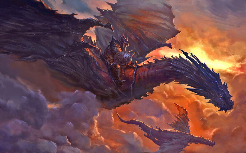 Dragon Rider in Sky
