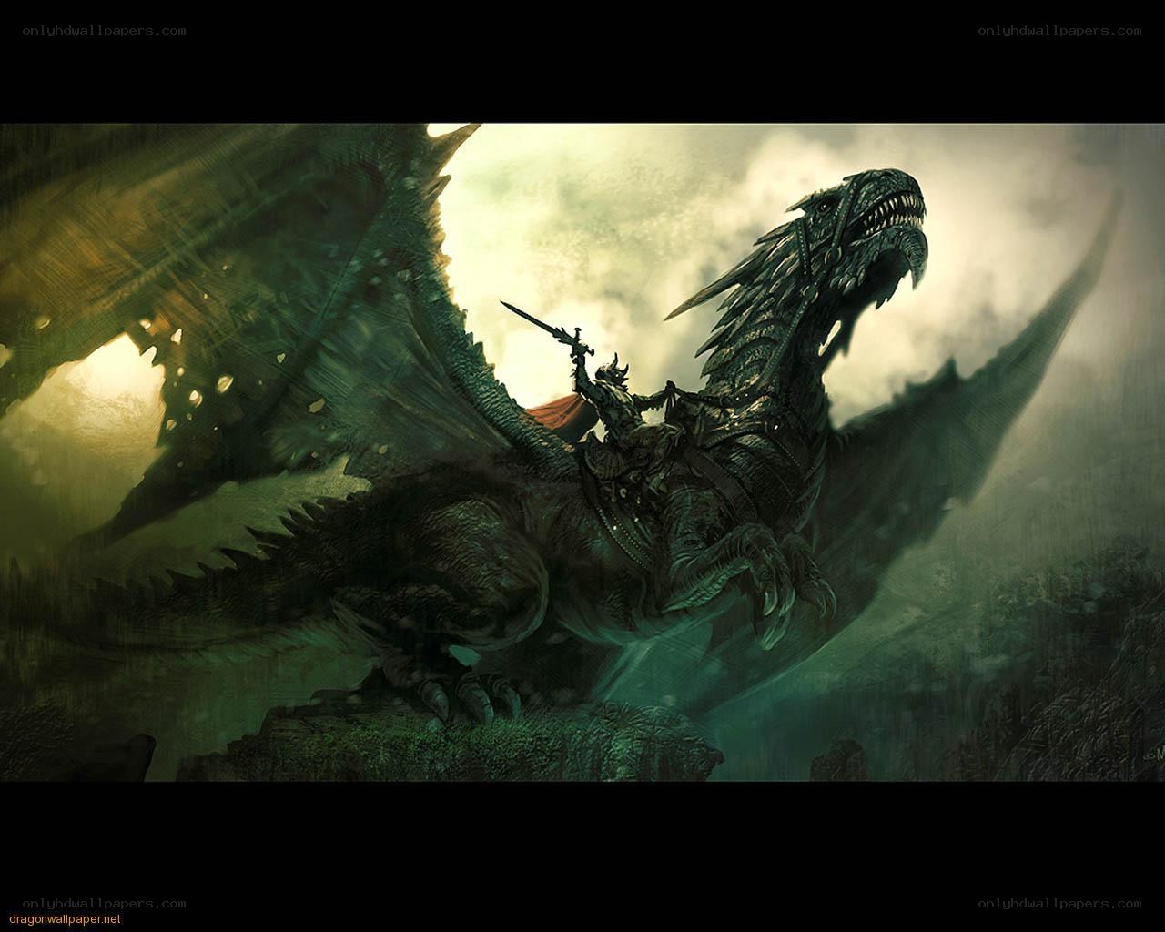 dragon rider in storm